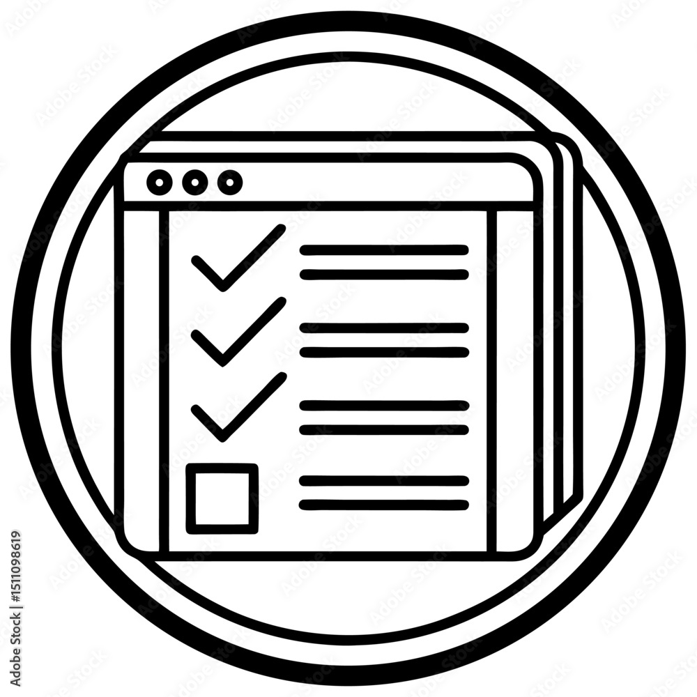Aufkleber online checklist webpage task management application interface