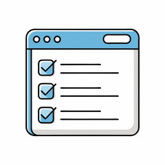 Online checklist webpage task management to do list