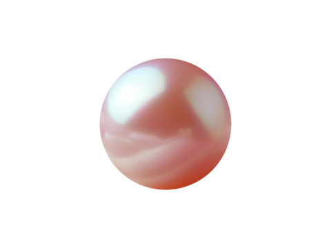 A single, lustrous pink pearl rests gently on soft, blushcolored silk.  The image evokes feelings of luxury, elegance, and purity.