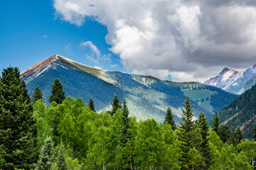 Ridge of snow on Colorado Mountain
