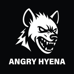 Angry Hyena Logo Design vector logo head