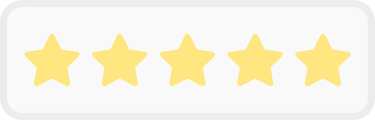 Minimalist Five-Star Rating Icon