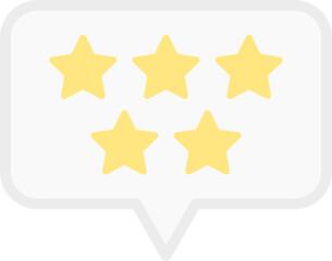 Balloon Icon with Five-Star Rating