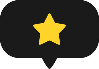 Dark Balloon Icon with Gold Star