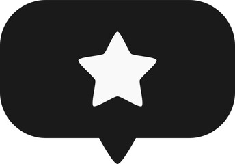 Dark Balloon Rating Icon with Single Star
