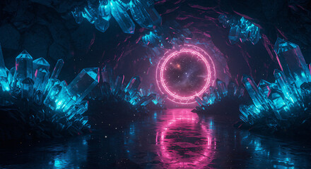 magic portal and crystals