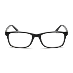 Fototapeta premium Black Framed Eyeglasses on White Background