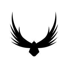 Obraz premium kite falcon glyph icon