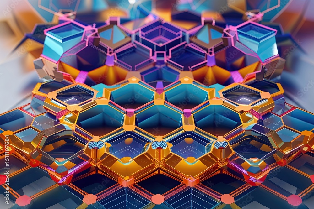 Poster hexagon layering techniques comprehensive analysis of complex geometric structures