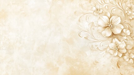 Elegant cream floral pattern