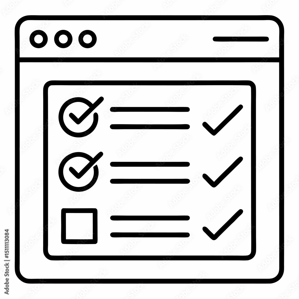 Aufkleber online checklist webpage task management application interface