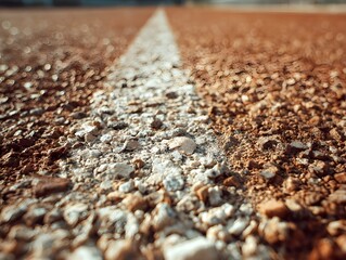 Gritty Texture of Athletics Track Captured in High Detail from Top Angle Conveying Sport Environment