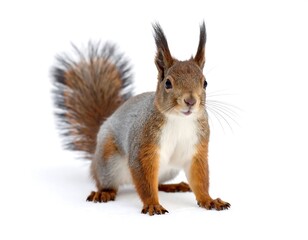 Obraz premium Squirrel portrait against white