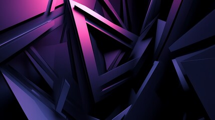 Abstract geometric shapes in deep purple and magenta