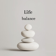 Zen life balance stones