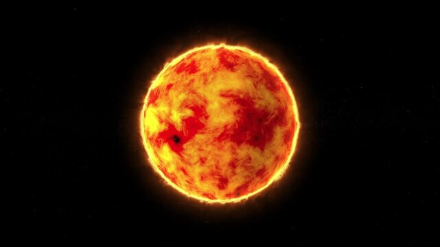 Turbulent Photosphere Animation of the Sun in Space