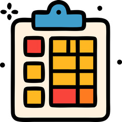 Weekly menu icon, clean and modern style perfect for restaurant websites apps and planners showcasing delicious food organization and meal planning efficiently. Adaptable to various branding styles.