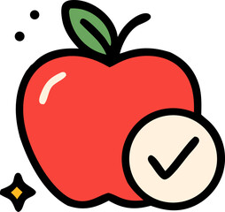 Healthy eating icon depicting nutritious food and balanced diet choices for a healthy lifestyle featuring fruits vegetables and fitness elements ideal for websites blogs and health publications