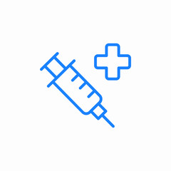 medical injection icon sign vector