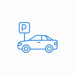 parking area icon sign vector