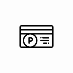 parking ticket icon sign vector