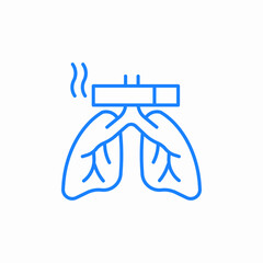 smoking lungs icon sign vector