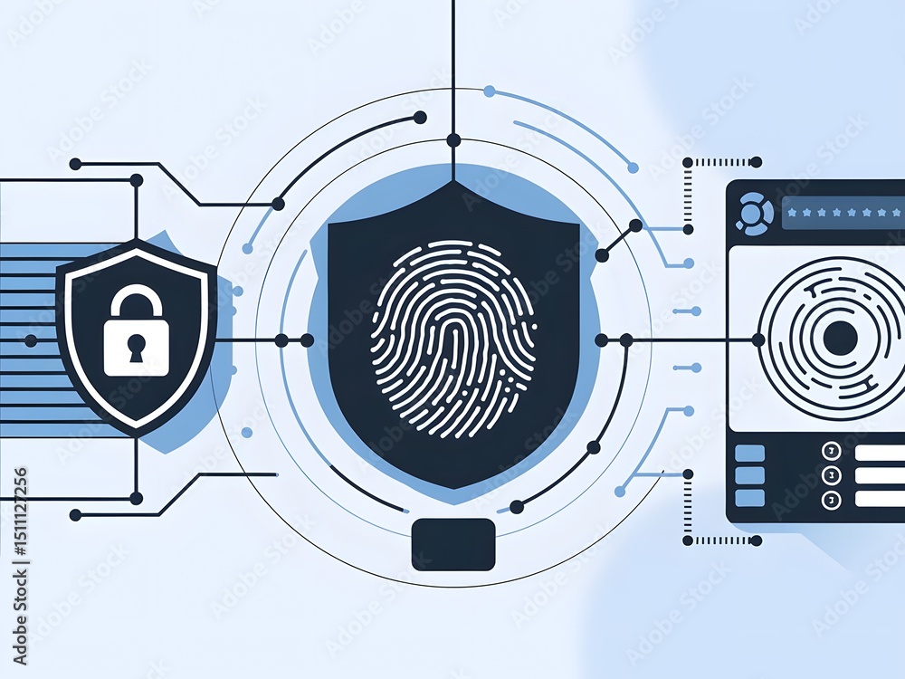 Poster biometric authentication enhancing security with fingerprint technology