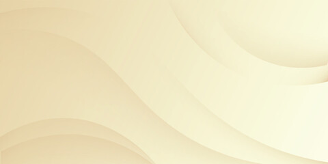 Elegant pastel light brown abstract background combined with golden line curve elements. modern luxury design template vector illustration.