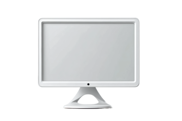 PNG Modern minimalist white computer monitor on white background