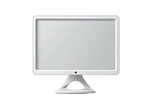 PNG Modern minimalist white computer monitor on white background