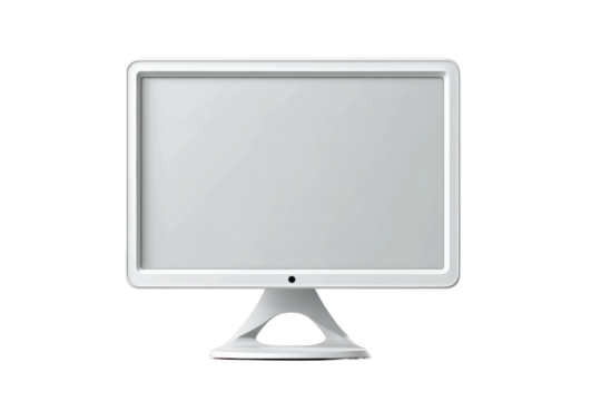 PNG Modern minimalist white computer monitor on white background