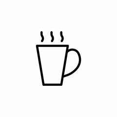 steaming mug icon sign vector