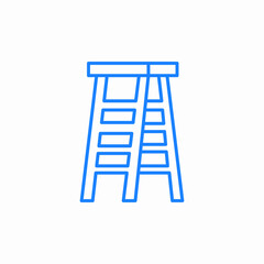 step ladder icon sign vector