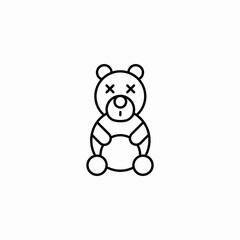 teddy bear icon sign vector