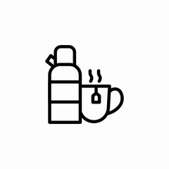 thermos bottle icon sign vector