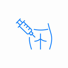 thigh injection icon sign vector