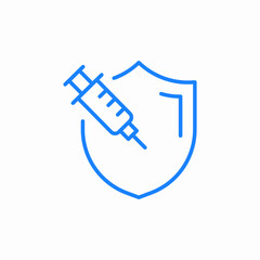 vaccine protection icon sign vector