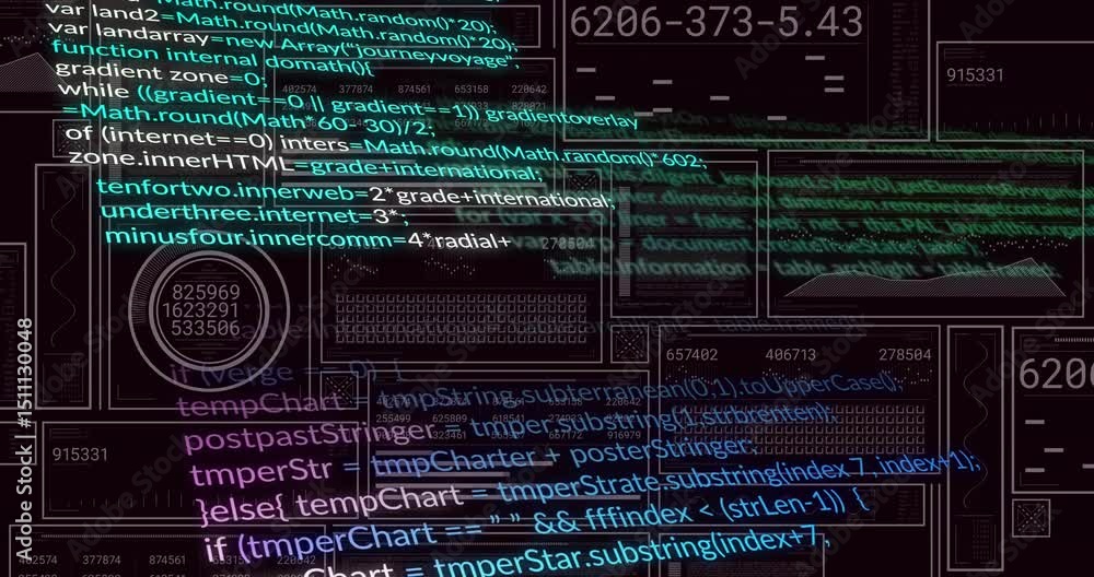 Poster if-statement appearing on ui initiating fading code lines and gauge updating visualizing metrics