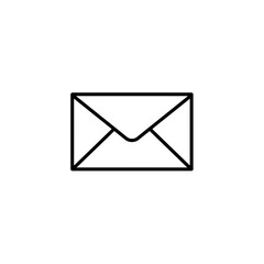Email icon in simple line art style on white background  