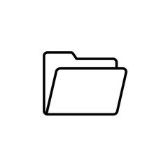 Simple document folder icon in minimalist line art style  