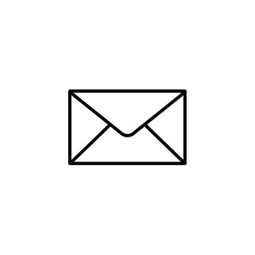 Email icon in simple line art style on white background  