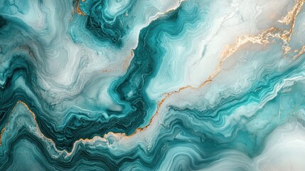 Obraz premium Luxurious turquoise vein abstract marble texture design