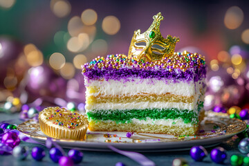 Cake with Crown Decoration for Celebrations or Events