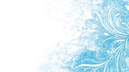 Light blue ornate design on white background