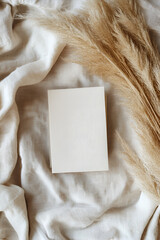 Minimalist Composition of White Paper and Square