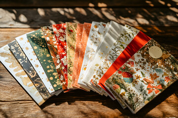 Colorful Folded Cards for Creative Projects and Greetings
