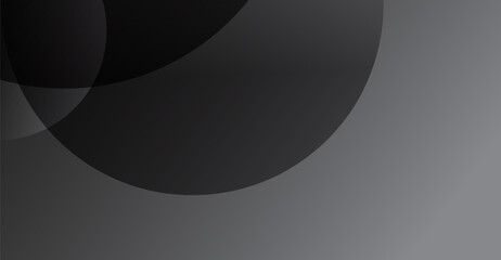 Dark Gray Gradient Background with Overlapping Circles: Modern Abstract Design for Minimalist Presentations and Digital Art Templates, Stylish Overlay Pattern
