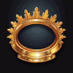 Luxurious VIP Frame with Golden Crown Icon - Vector Stock Illustration