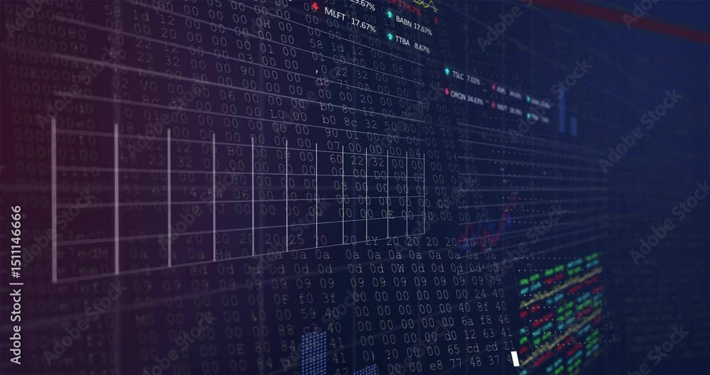 Aufkleber grid receding % menu showing bars rising and line chart highlighting peak visualizing market trends