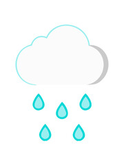 Obraz premium Minimal Rain Cloud with Raindrops